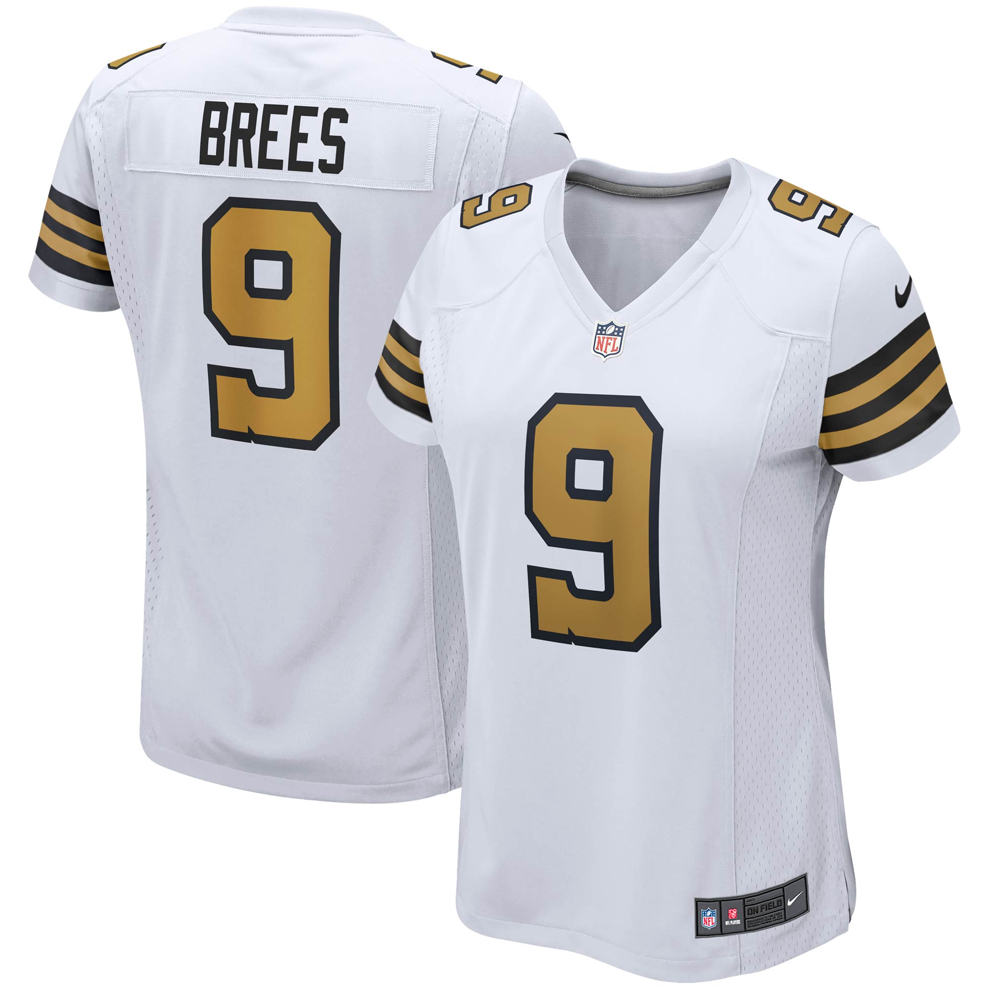 Women’s New Orleans Saints Drew Brees White Alternate Game Jersey