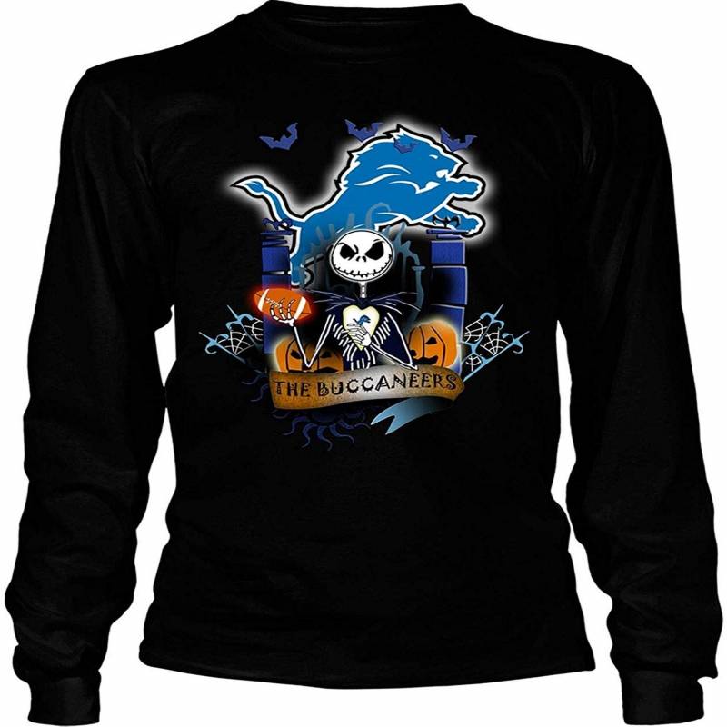 Pumpkin Halloween T Shirt, Detroit Lions T Shirt – Long Sleeve Tees