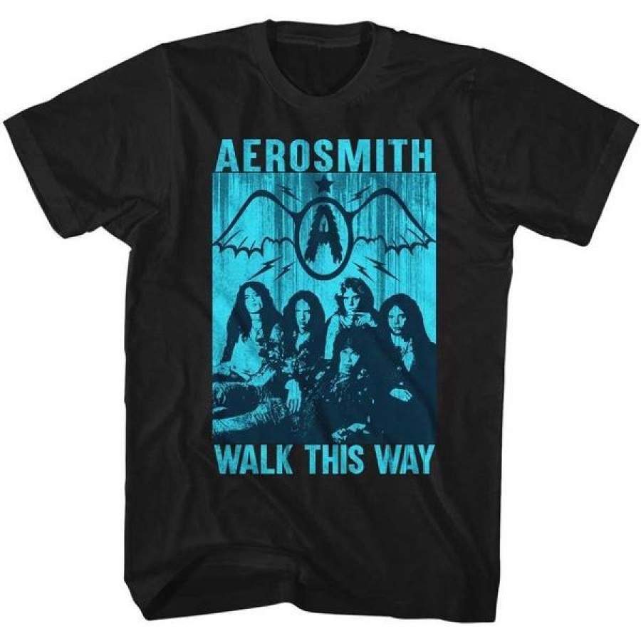 Aerosmith American Rock Band Walk This Way Album Adult T-Shirt Tee