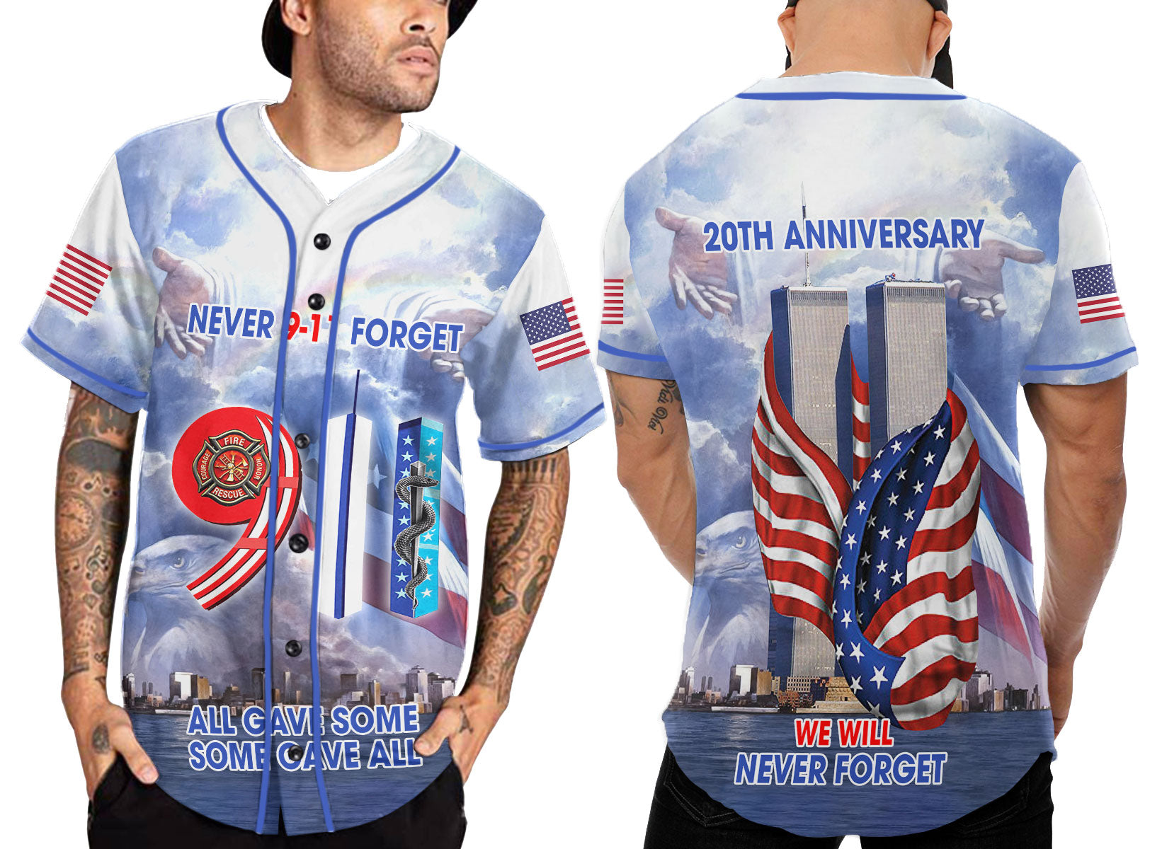 Us Patriot Day Never Forget 911 Sunny Shirt Ttm, Baseball Shirt For Men