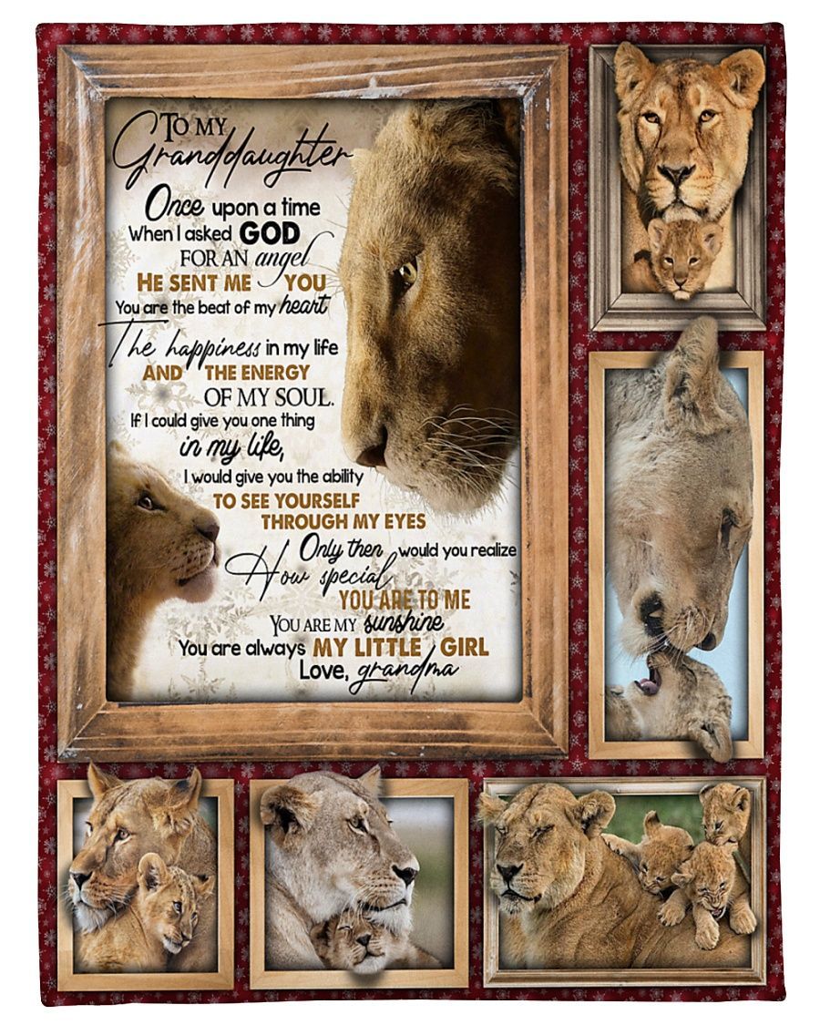 To My Granddaughter You’Re My Sunshine Lion Poster