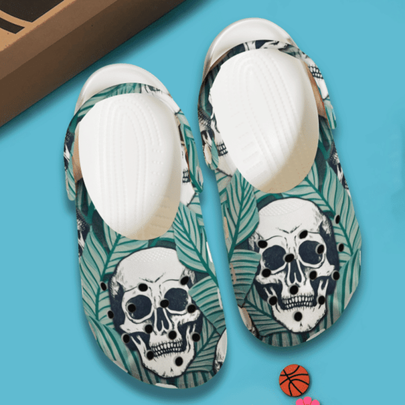 Skull Tropical Personalized 102 Gift For Lover Rubber clog Shoes Comfy Footwear