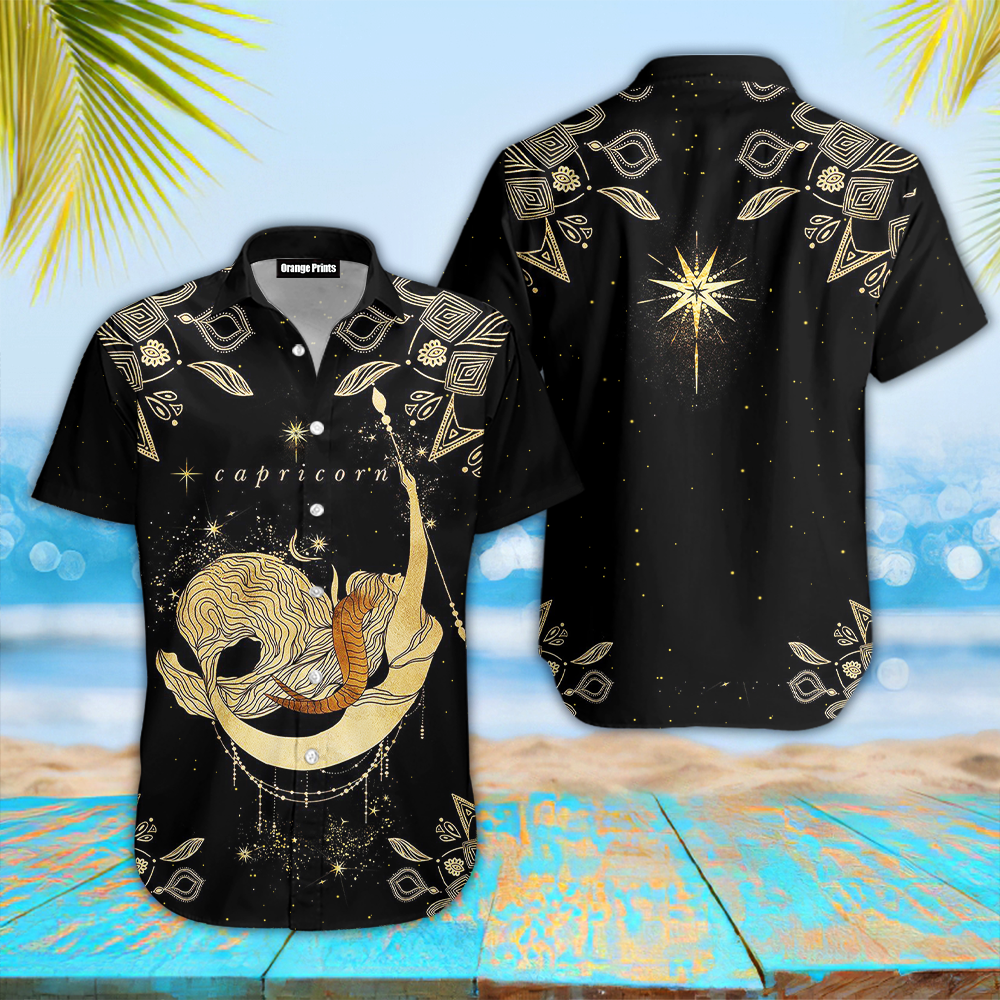 Capricorn Golden Zodiac Aloha Hawaii Shirts For Men Women Ha20907