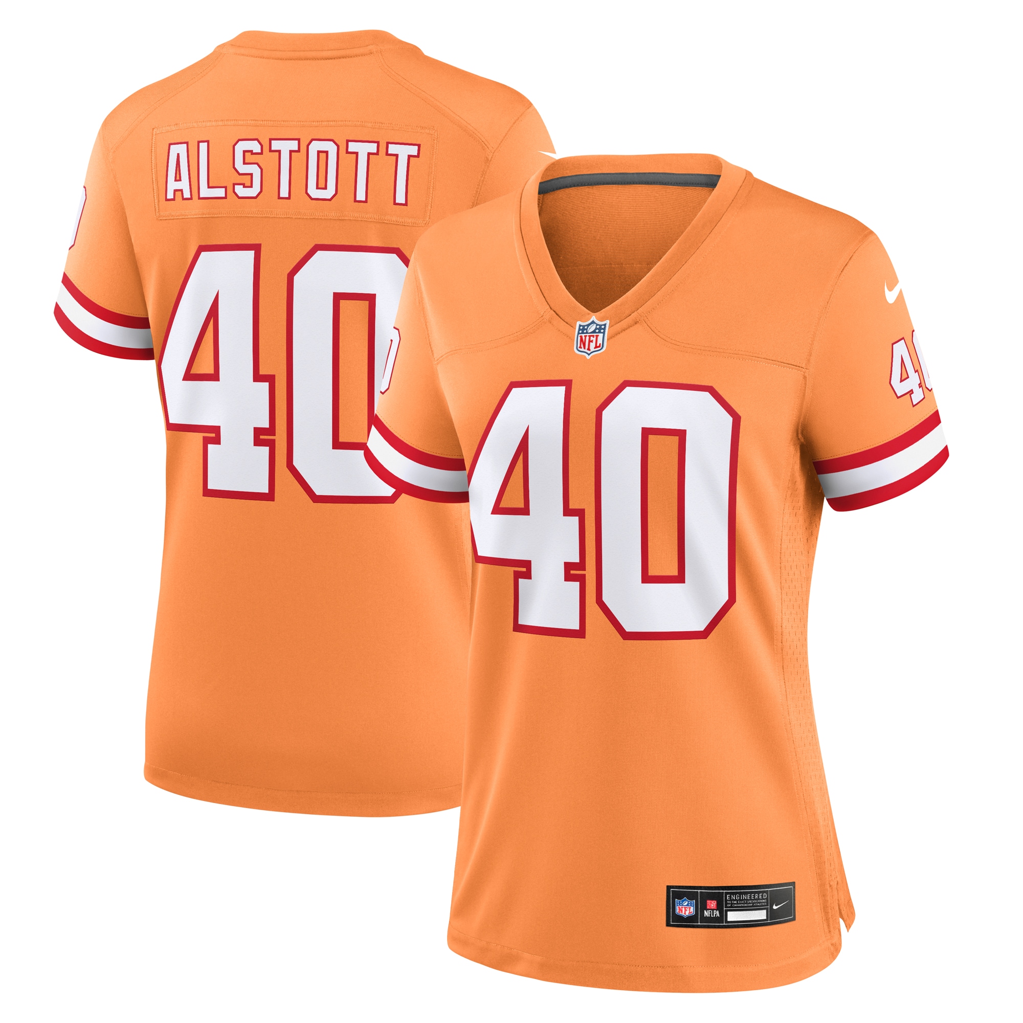 Mike Alstott Tampa Bay Buccaneers Women's Throwback Game Jersey – Orange