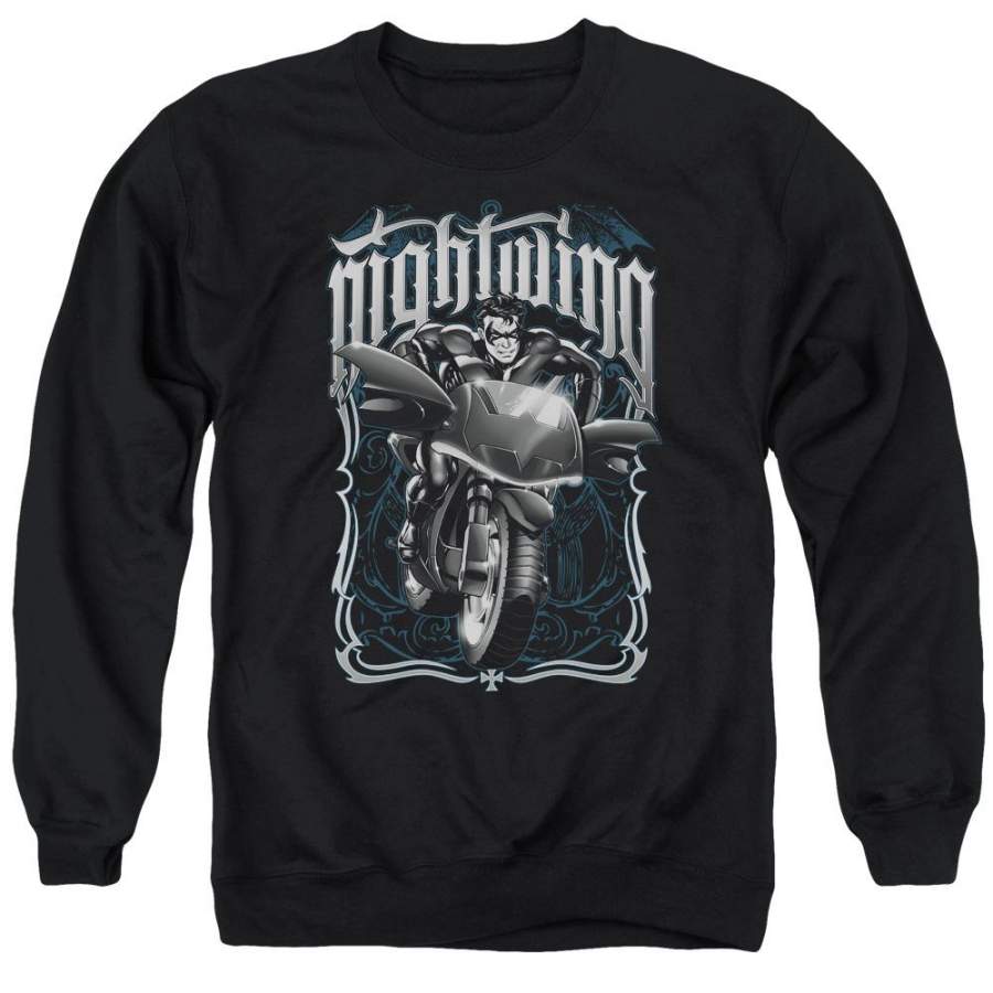 Batman – Nightwing Biker Adult Crewneck Sweatshirt