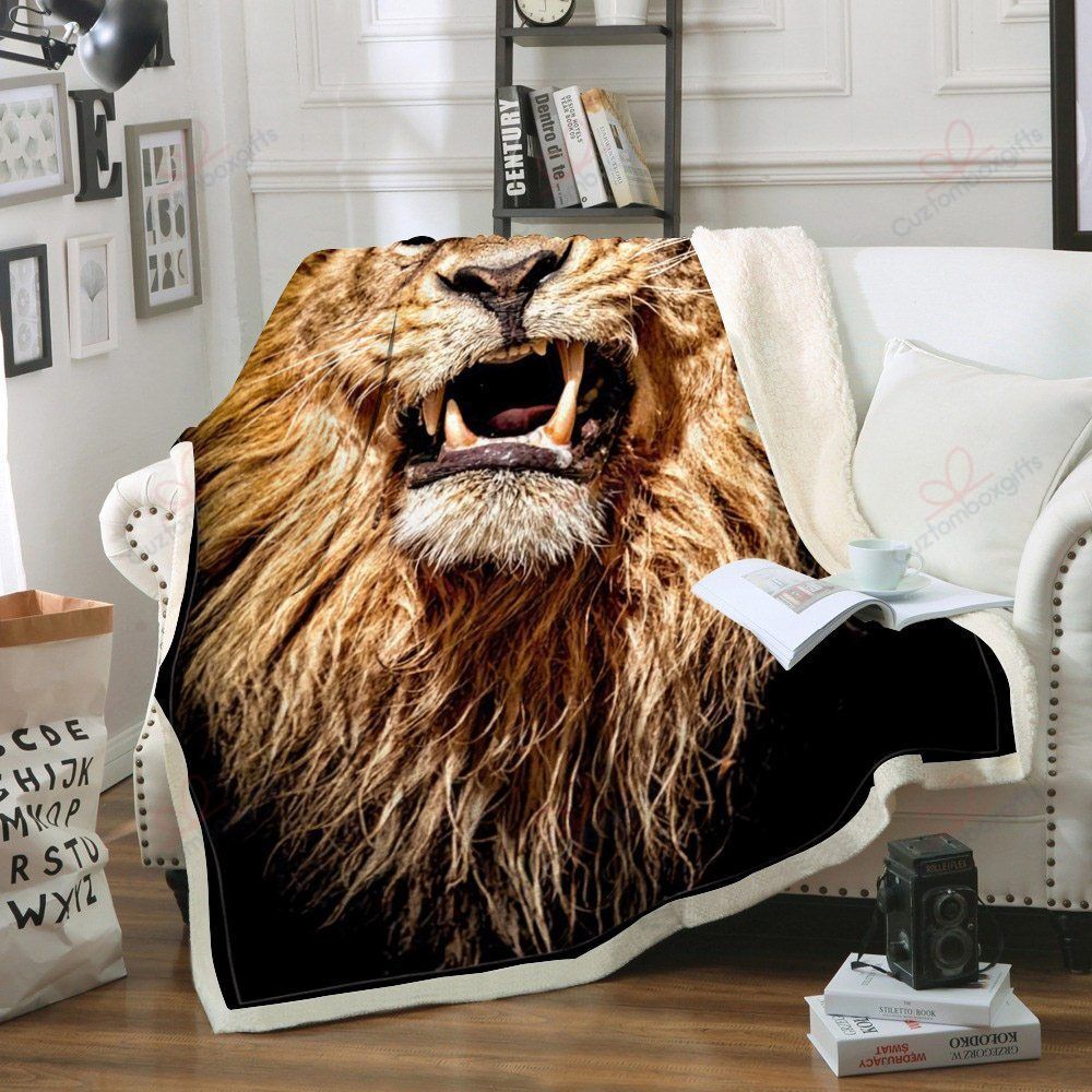 A Lion Face GS-CL-KC0307 Fleece Blanket