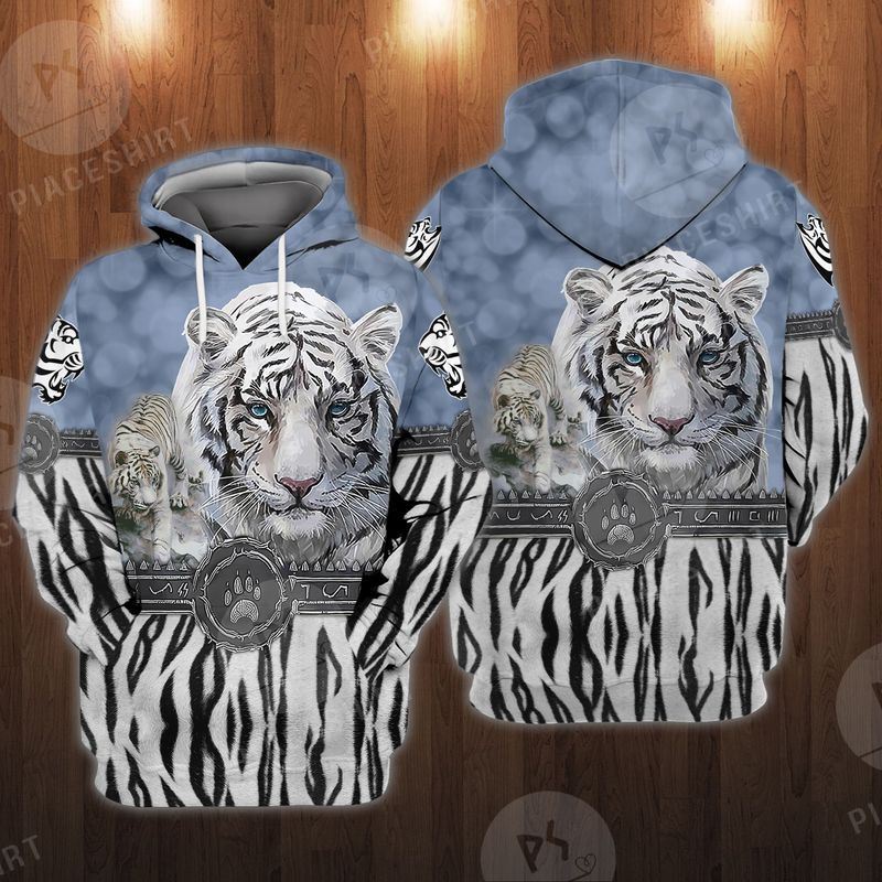 Beautiful White Tiger For Tiger Lovers 3D Full Print Hoodie