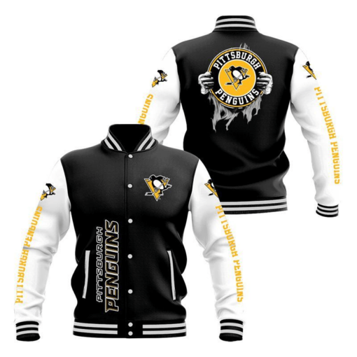 Pittsburgh Penguins Baseball Jacket Bh92