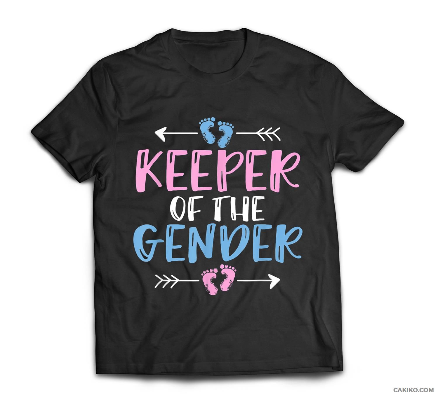 Keeper Of The Gender – Cute Gender Reveal Baby Shower Design T-Shirt ...