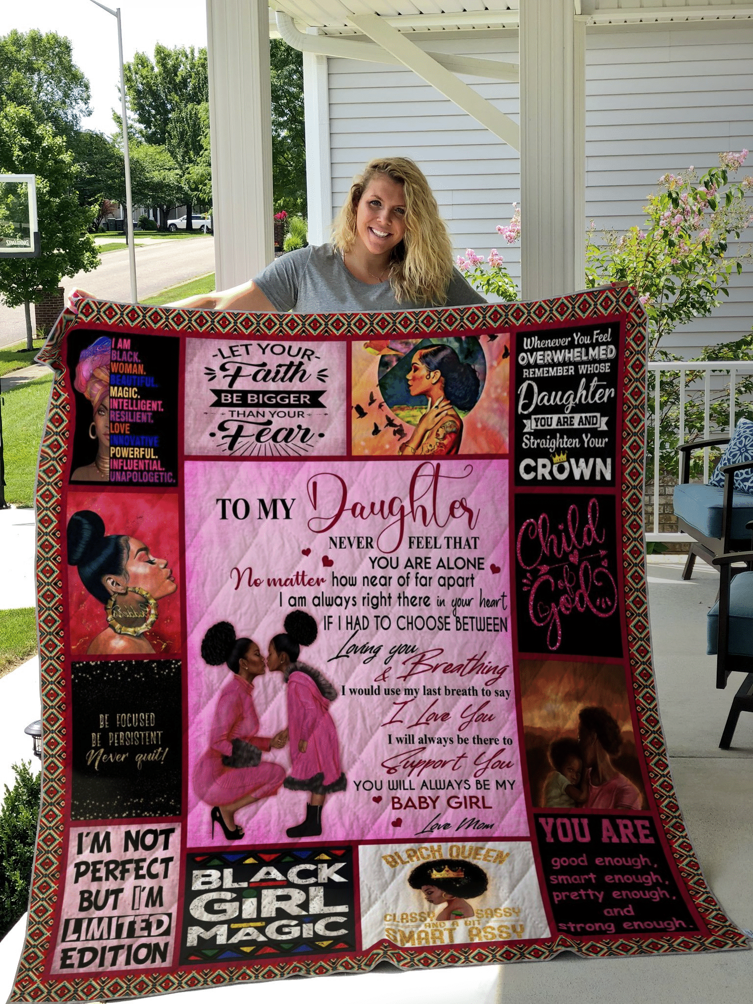 To My Daughter Black Girls CL-LD1905 Quilt Blanket