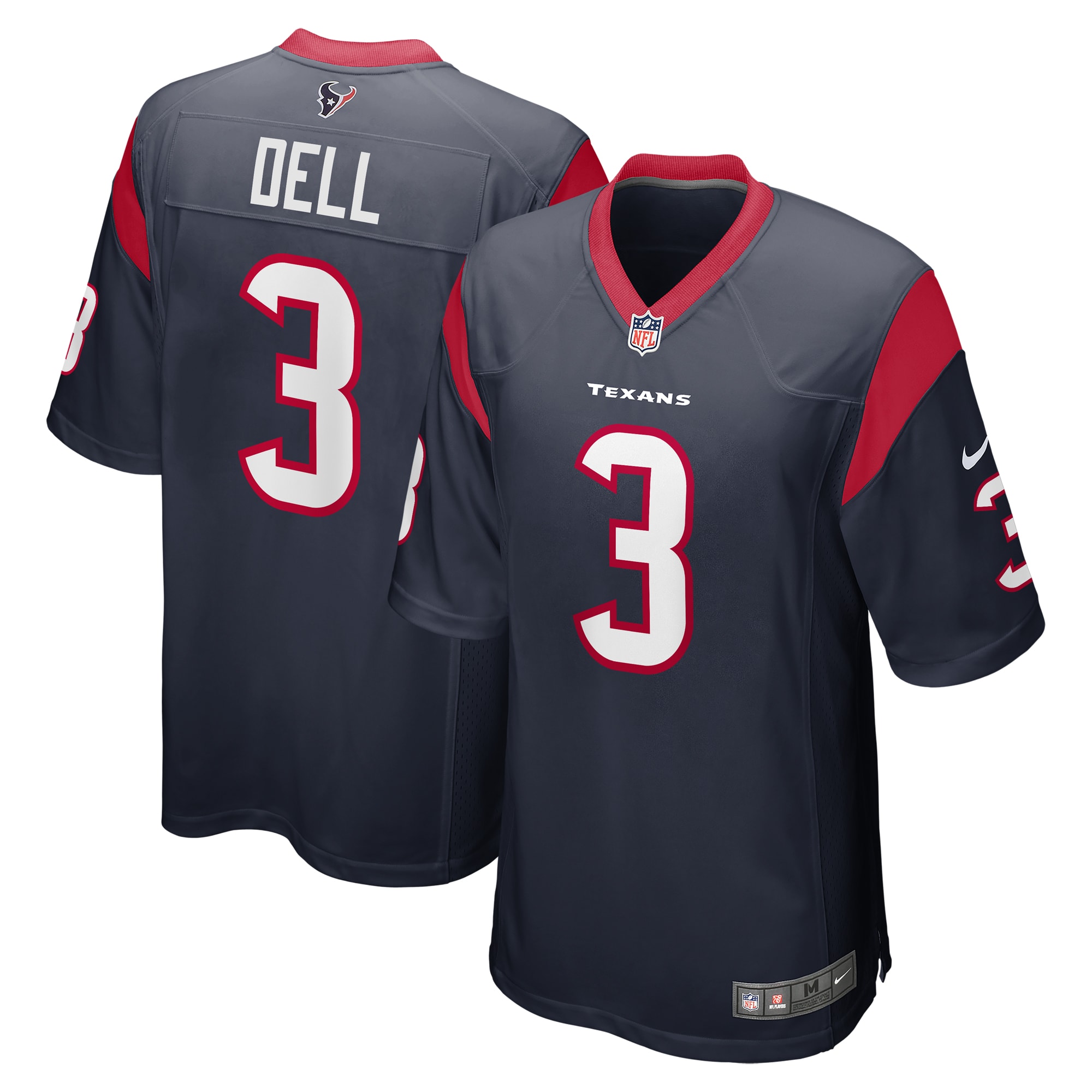 Men’s Houston Texans Tank Dell Navy Player Game Jersey