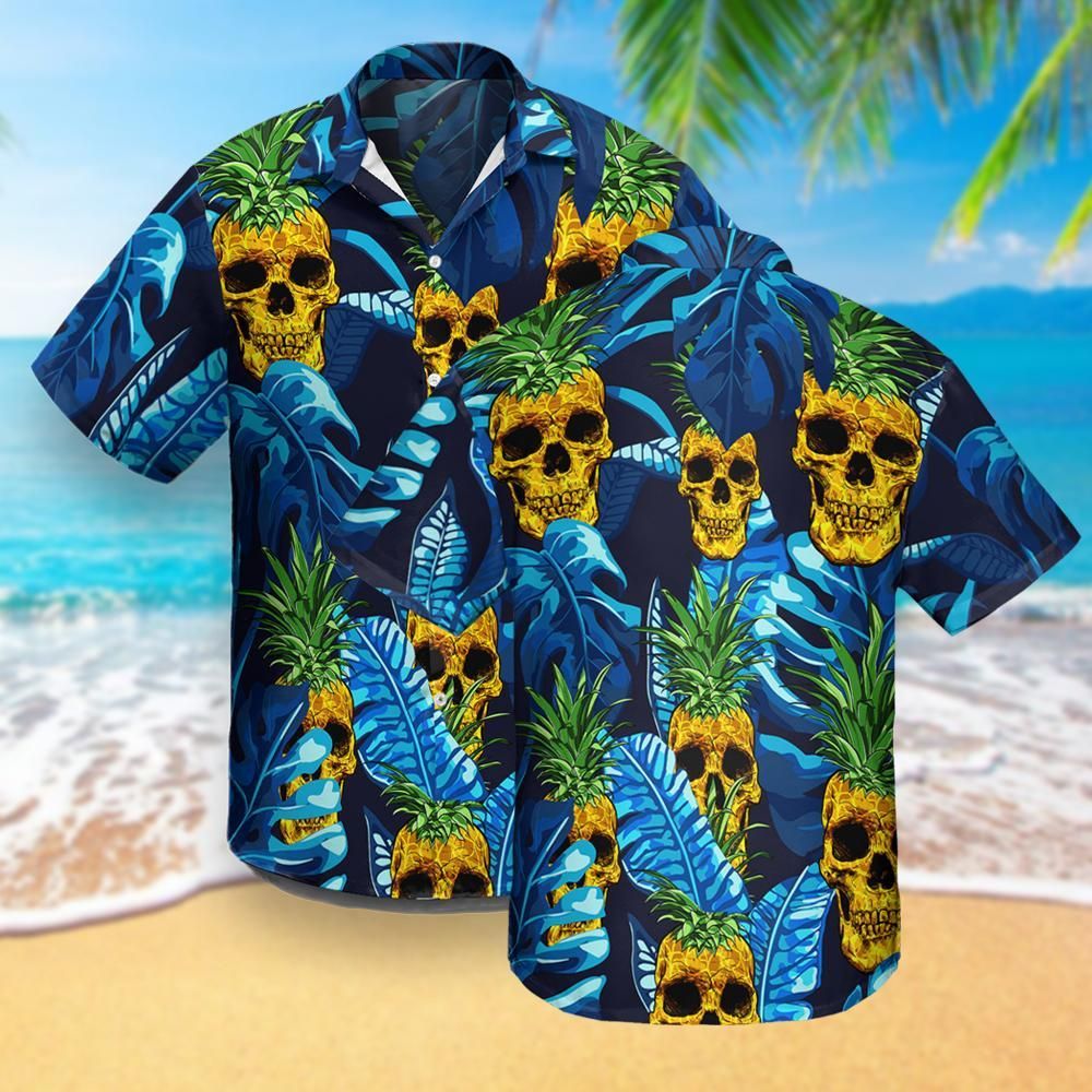 Tropical Skull Hawaiian Shirt | Unisex | Full Size | Adult | Colorful | Hw1155