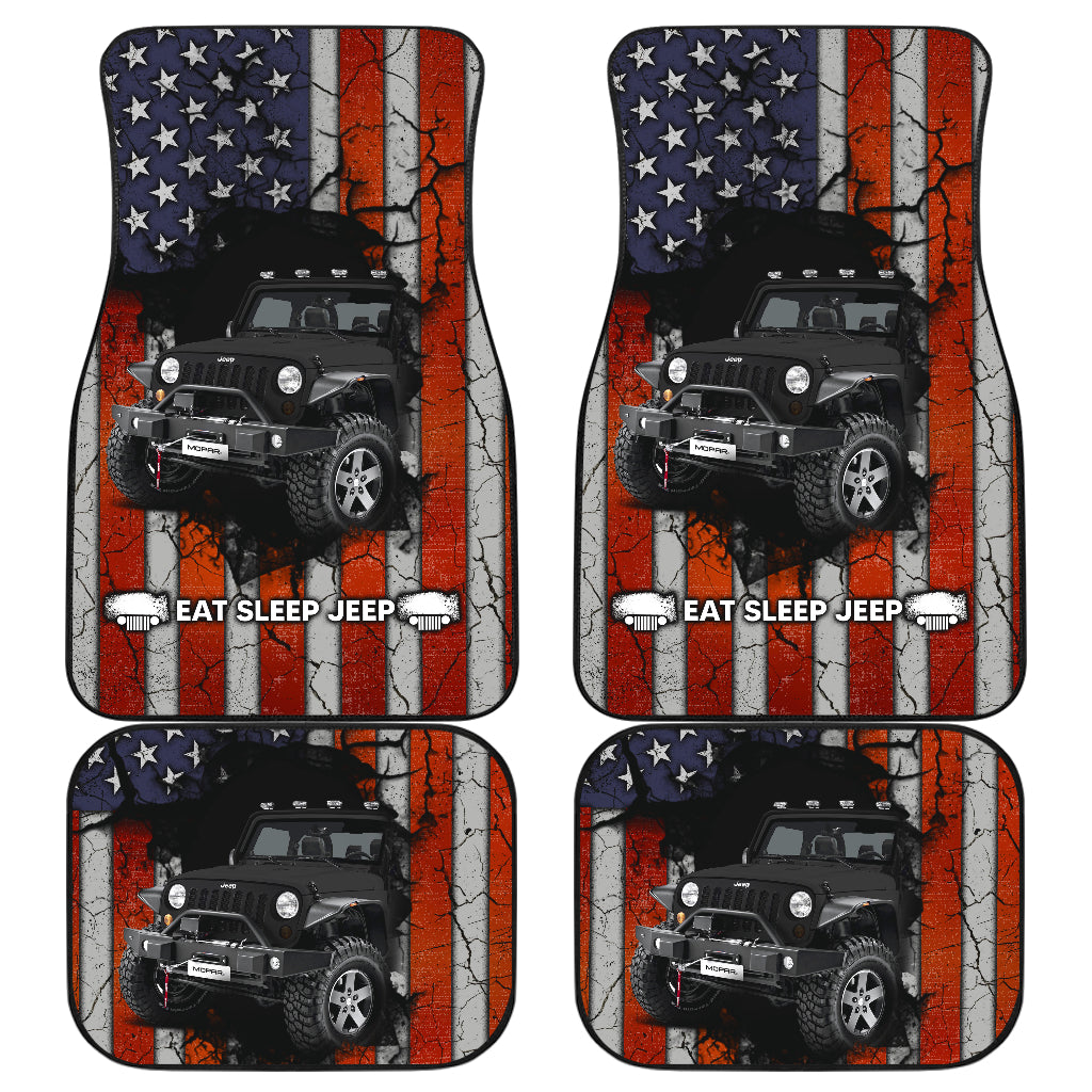 Black Jeep American Flag Car Floor Mats Car Accessories