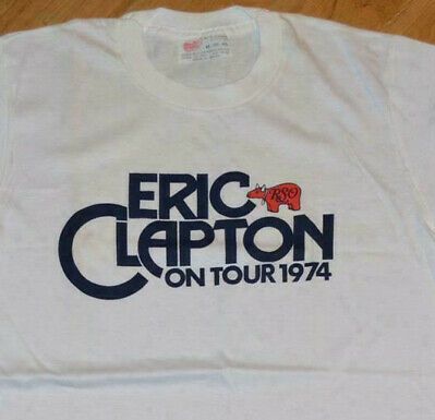 *1974 Eric Clapton* Vintage Rock Concert Tour Tee T-shirt (m) 70’s Rso Records 4585