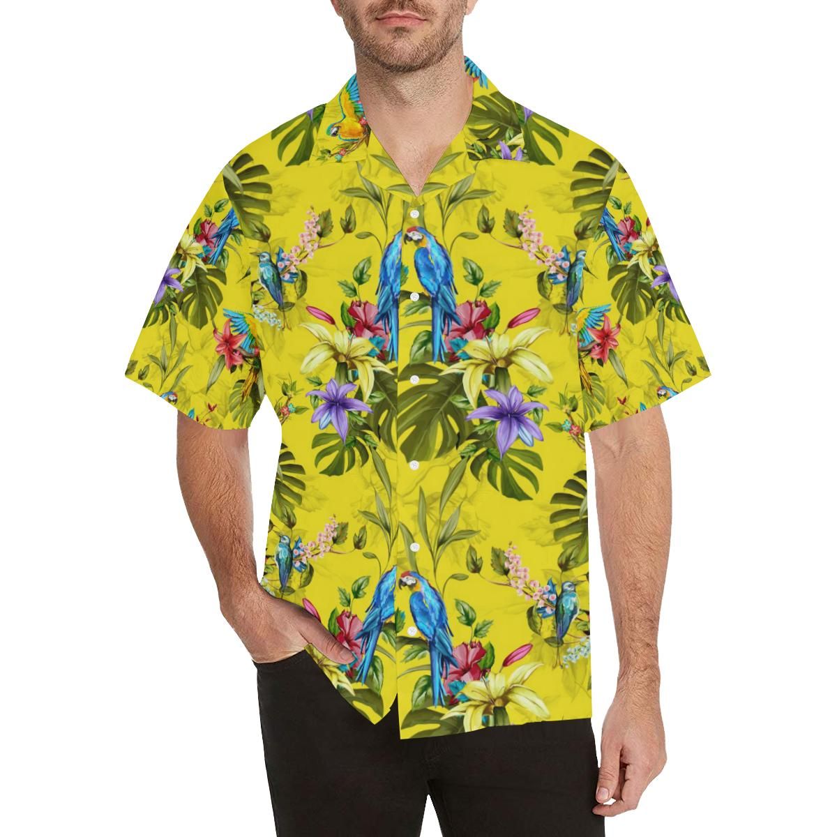 Colorful Parrot Pattern All Over Print Hawaii Shirt Ha78707