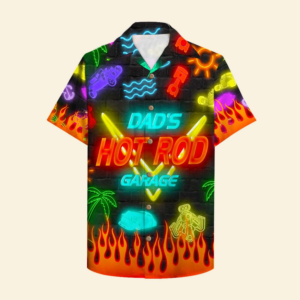 Personalized Hot Rod Hawaii Shirt Garage Led Night Beach Pattern Ha77293