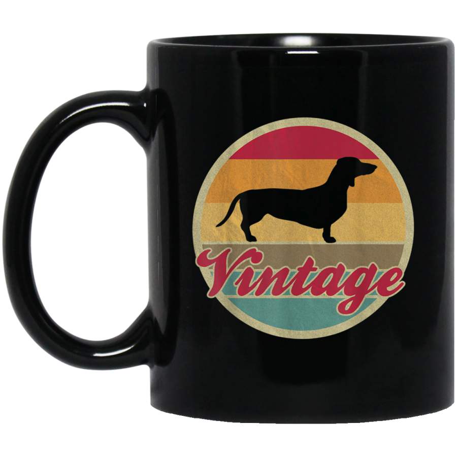 Dachshund Dog Vintage Retro 70s 80s Style Men Women Gift Mug