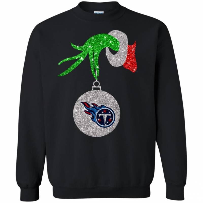 Tennessee Titans Glitter Grinch Monogram Ornament Christmas Gift Sweatshirt