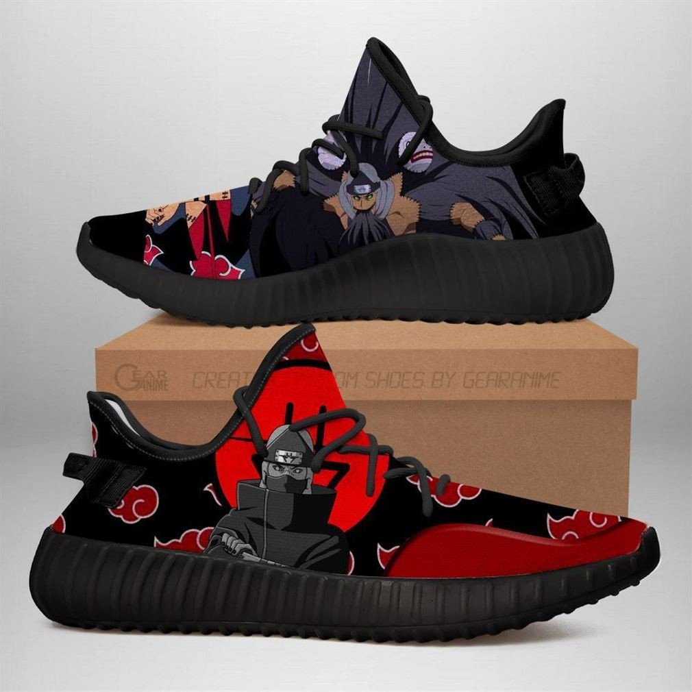 Akatsuki Kazuku Yz Sneakers Naruto Shoes Anime Yeezy Sneakers Shoes Art 1388