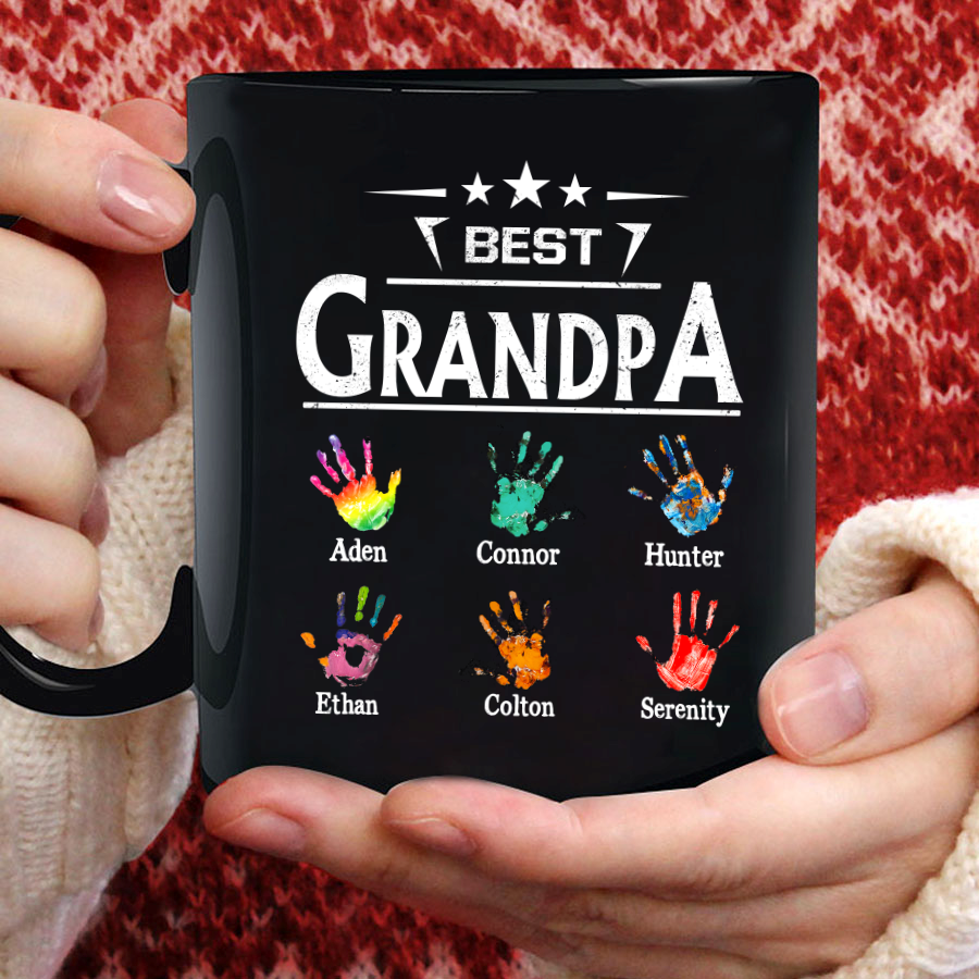 Best Grandpa Hands Colorful Mug