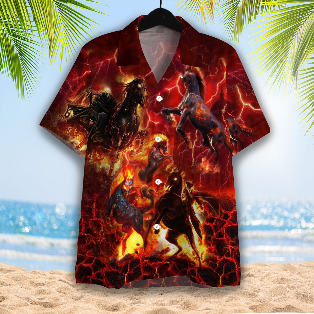 Amazing Horse King In The Fire Hawaii Shirt For Men And Women Ha63944