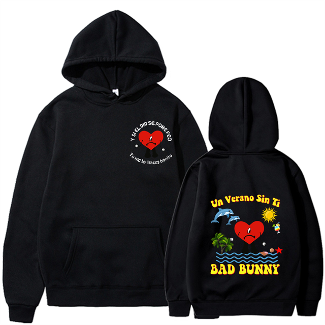 2022 Bad Bunny Boy/Girl Fashion Hot Sale Sweatshirt Hip Hop Street Casual Hoodie Fall Winter Harajuku Sportswear Jacket alx