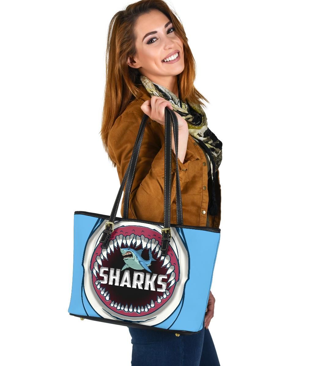 Sharks Rugby Small Leather Tote K4