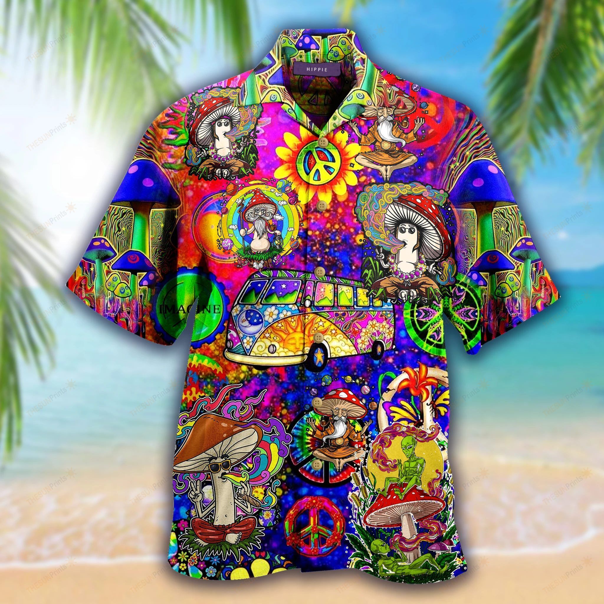 Hippie Peace Hawaiian Shirt 002023 Ha13930