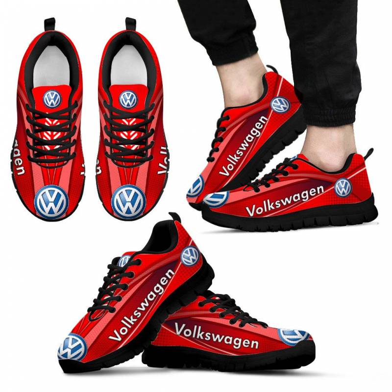 3D Printed Volkswagen NTA Sneakers Ver 3 For Men & Women (Red)