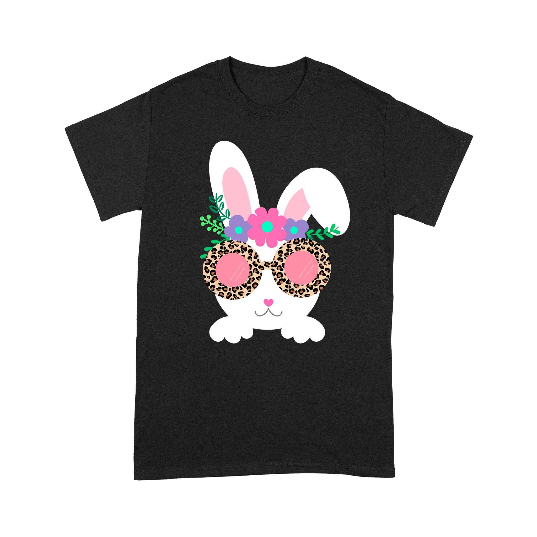 Dng Fashion ‘S Bunny Face Leopart Print Easter Basket Stuffer For Teen Girl – Standard T-Shirt