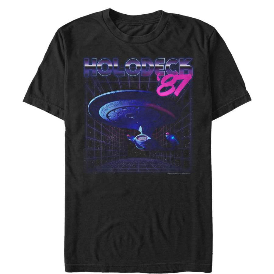 Star Trek Men’s Next Generation Retro Holodeck ’87  T Shirt