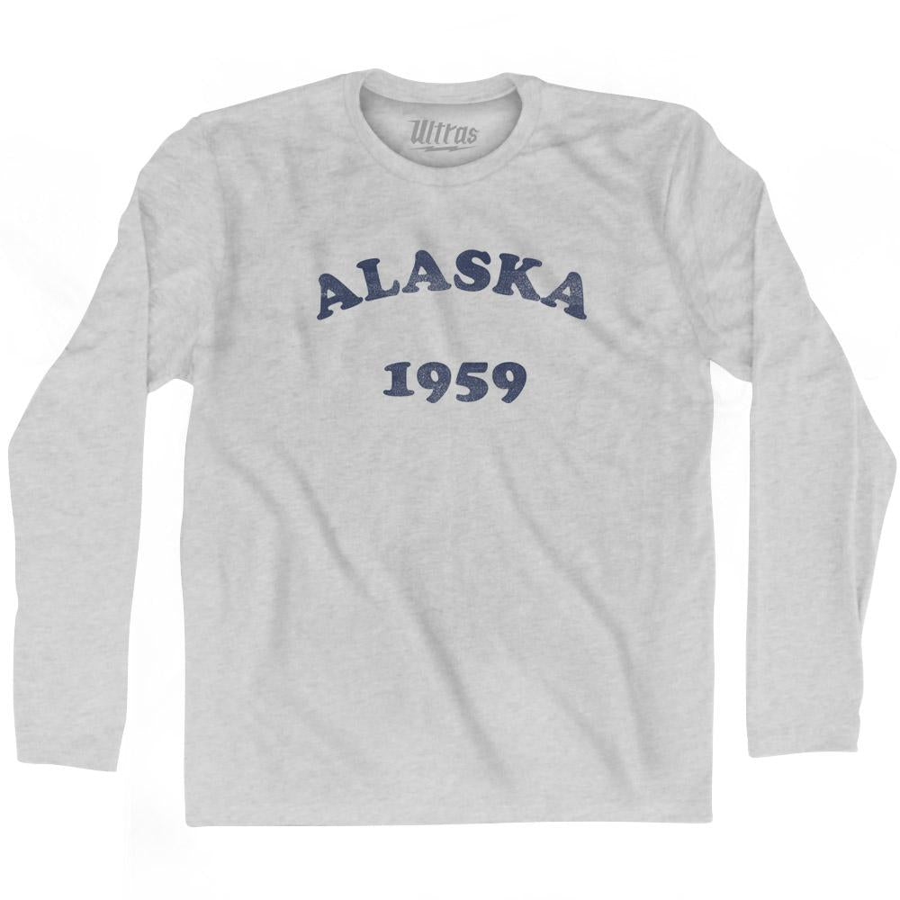 Alaska State 1959 Adult Cotton Long Sleeve Vintage T-shirt