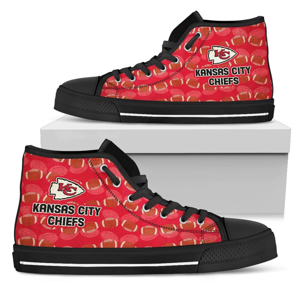 Wave Of Ball Kansas City Chiefs High Top Shoes