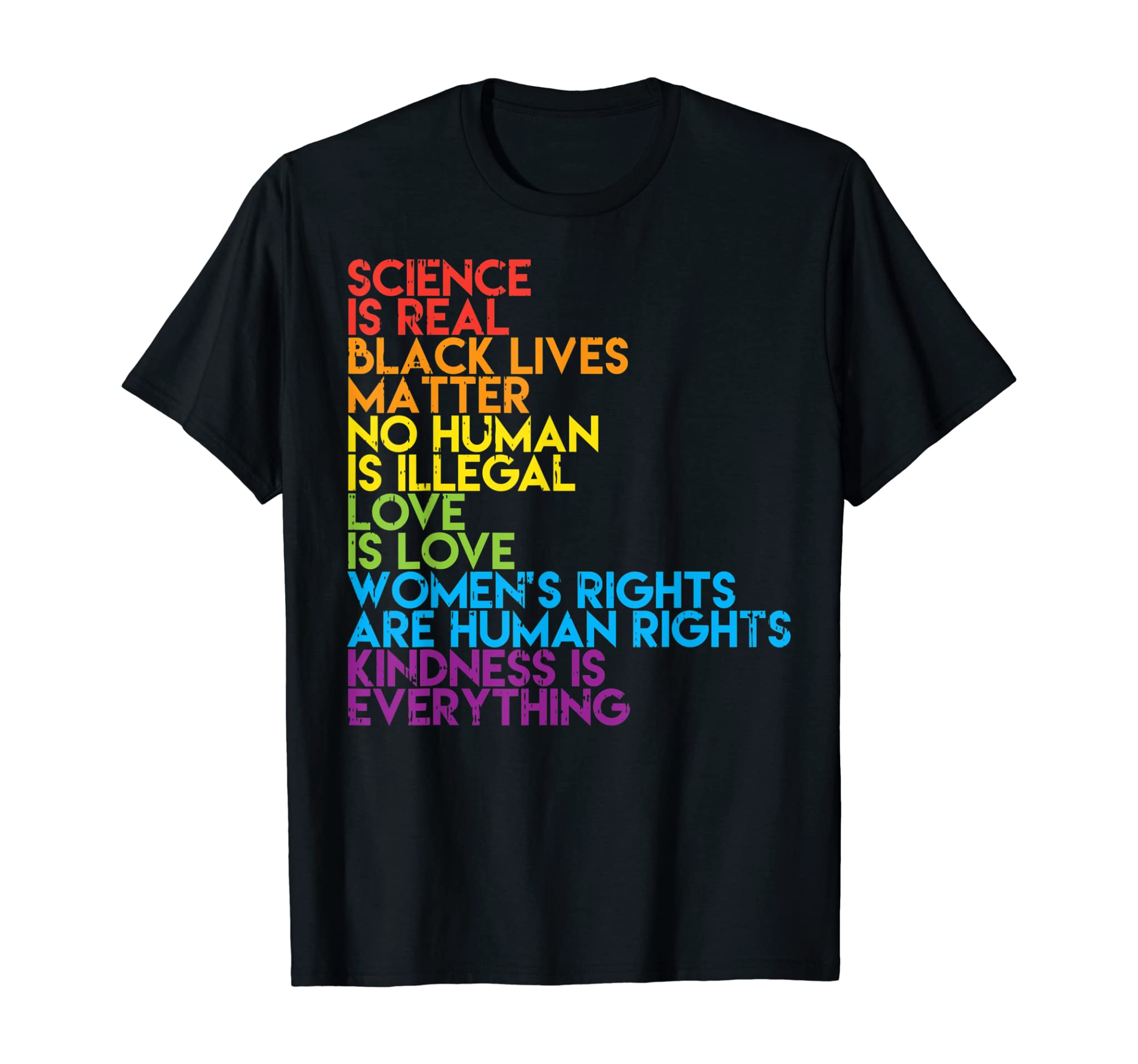 Science Is Real Black Lives Matter Rainbow Lgbt Pride Blm T-Shirt