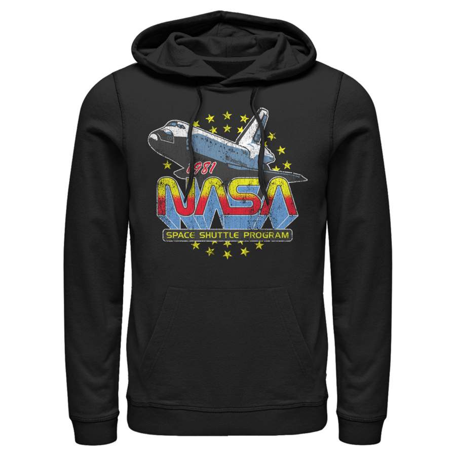 NASA Men’s 1981 Retro Stars  Lightweight Hoodie T-Shirt