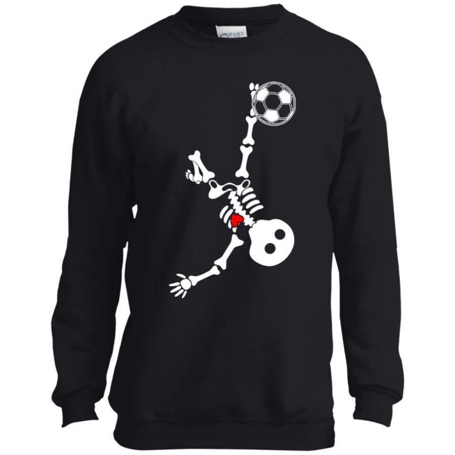 soccer skeleton halloween Youth LS shirt/Sweatshirt/Hoodie