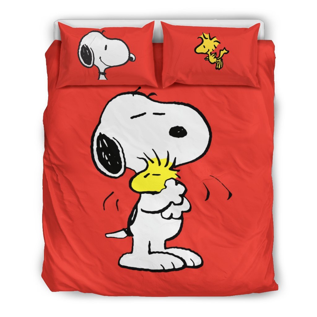 Snoopy Bedding Set 4Duvet Cover And Pillowcase Set - EmprintsTOP