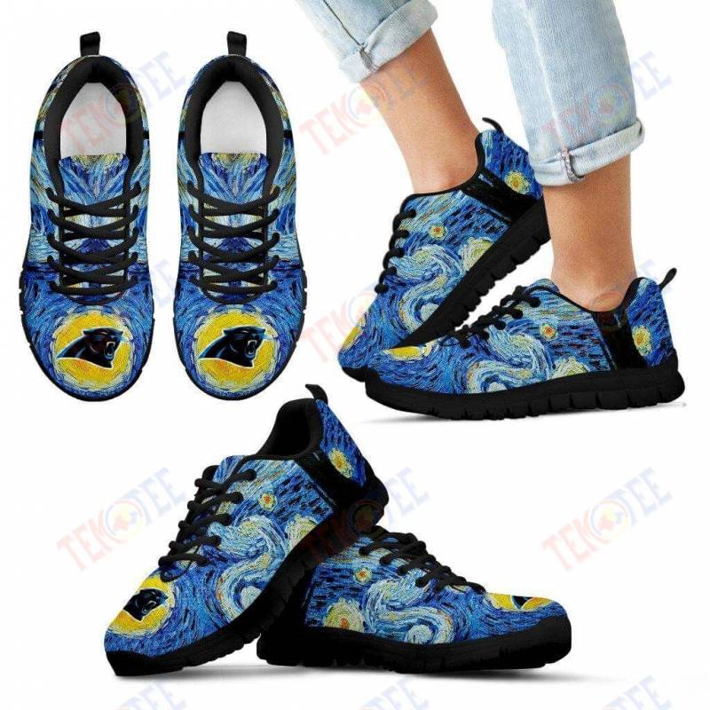 Mens Womens Carolina Panthers Sneakers Sky Style Art Nigh Exciting Running Shoes For Men Women TDT483