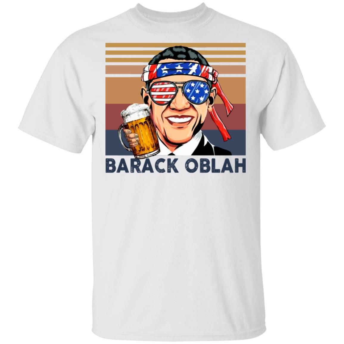 Barack Obama US Drinking 4th Of July Vintage Shirt Independence Day American T-Shirt