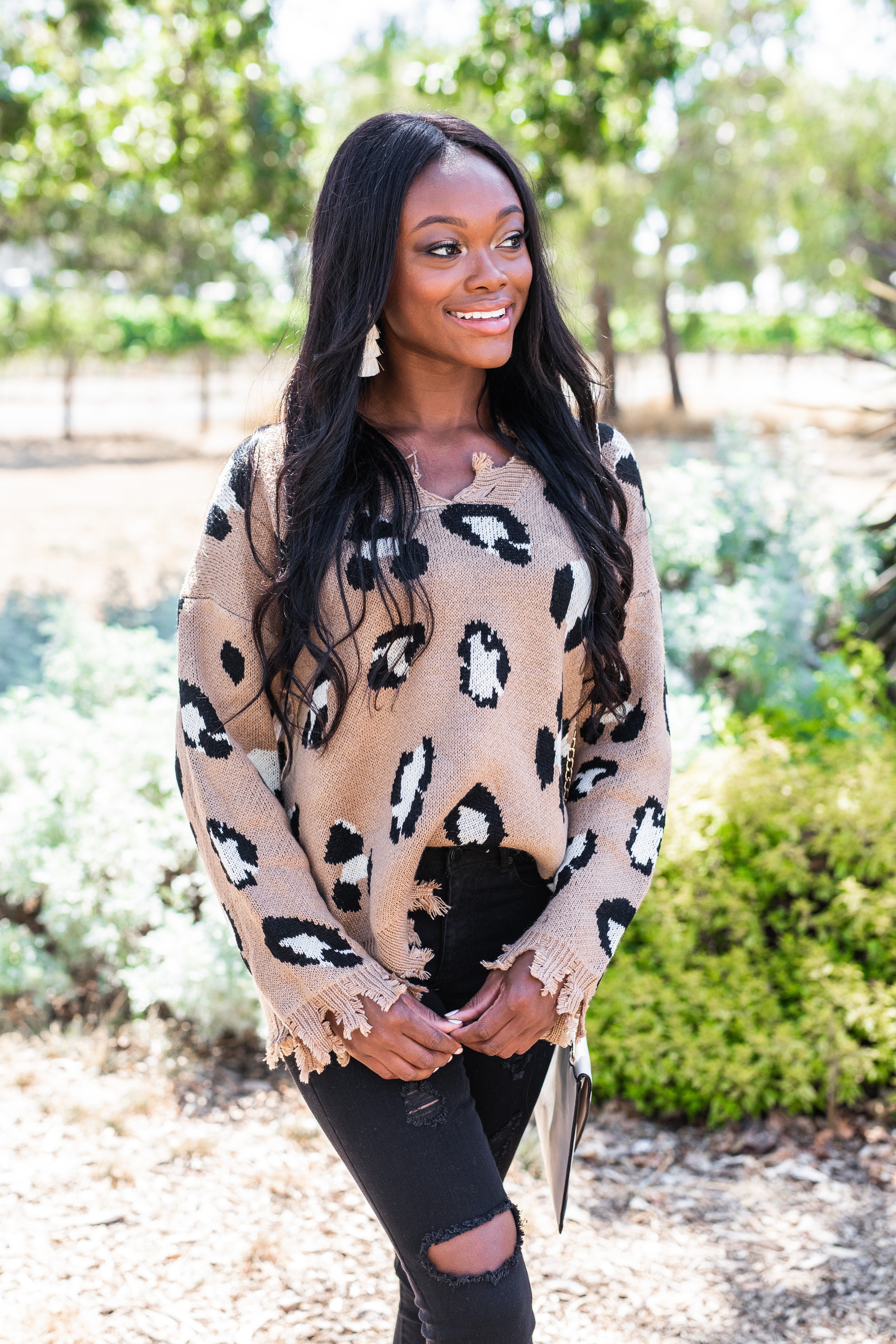 You’ve Had Your Chance Mocha Brown Leopard Sweater