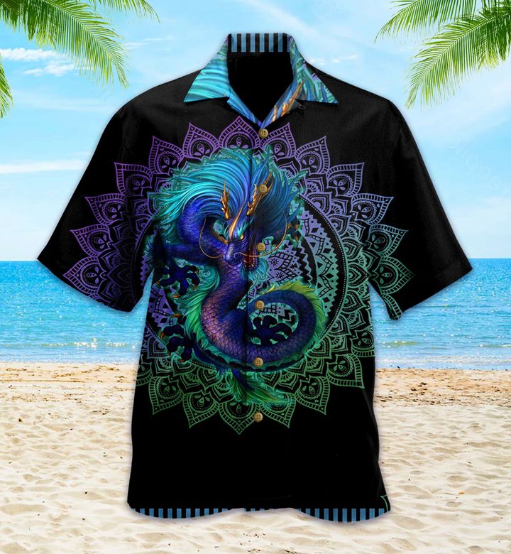 Colorful Mandala Dragon Hawaii Shirt Ha31704