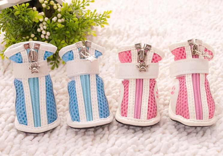 4 pcs Breathable Dog Shoes