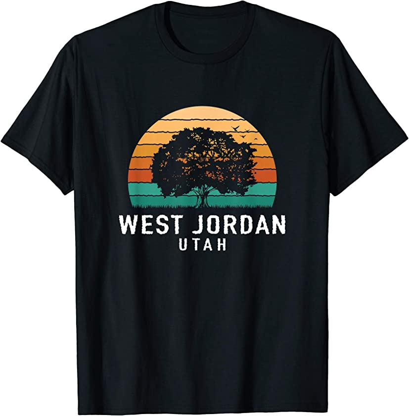 West Jordan Vintage Sunset Utah Souvenir T-Shirt