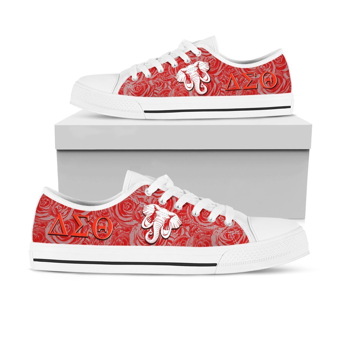 Greek Life Footwear – Delta Sigma Theta Rose Low Top Shoe