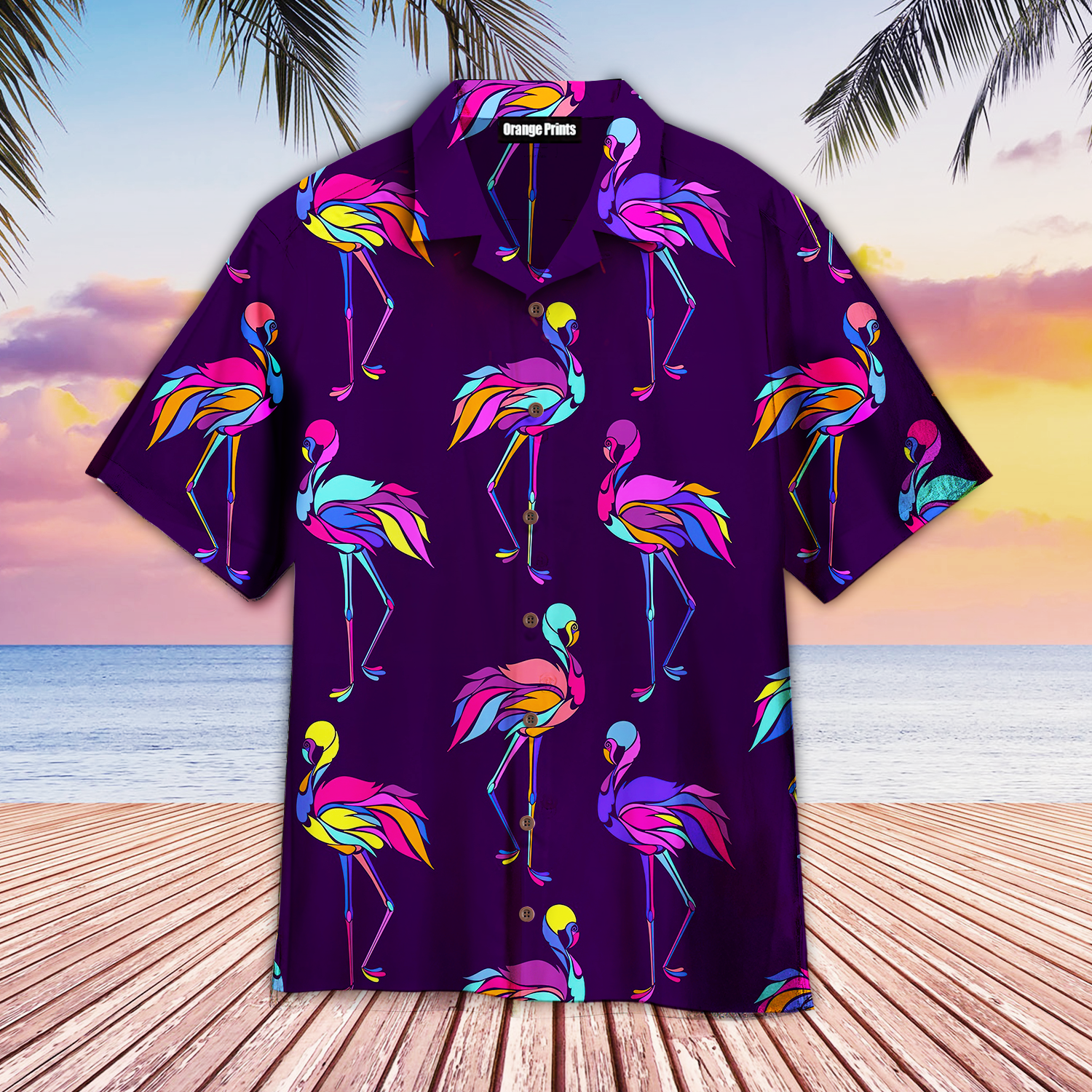 Flamingo Colorful Aloha Hawaii Shirts For Men Women Ha70067