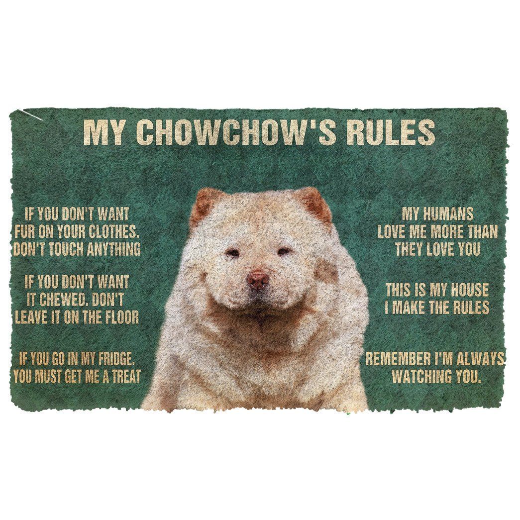 Gearhuman 3D My ChowChow’s Rules Doormat