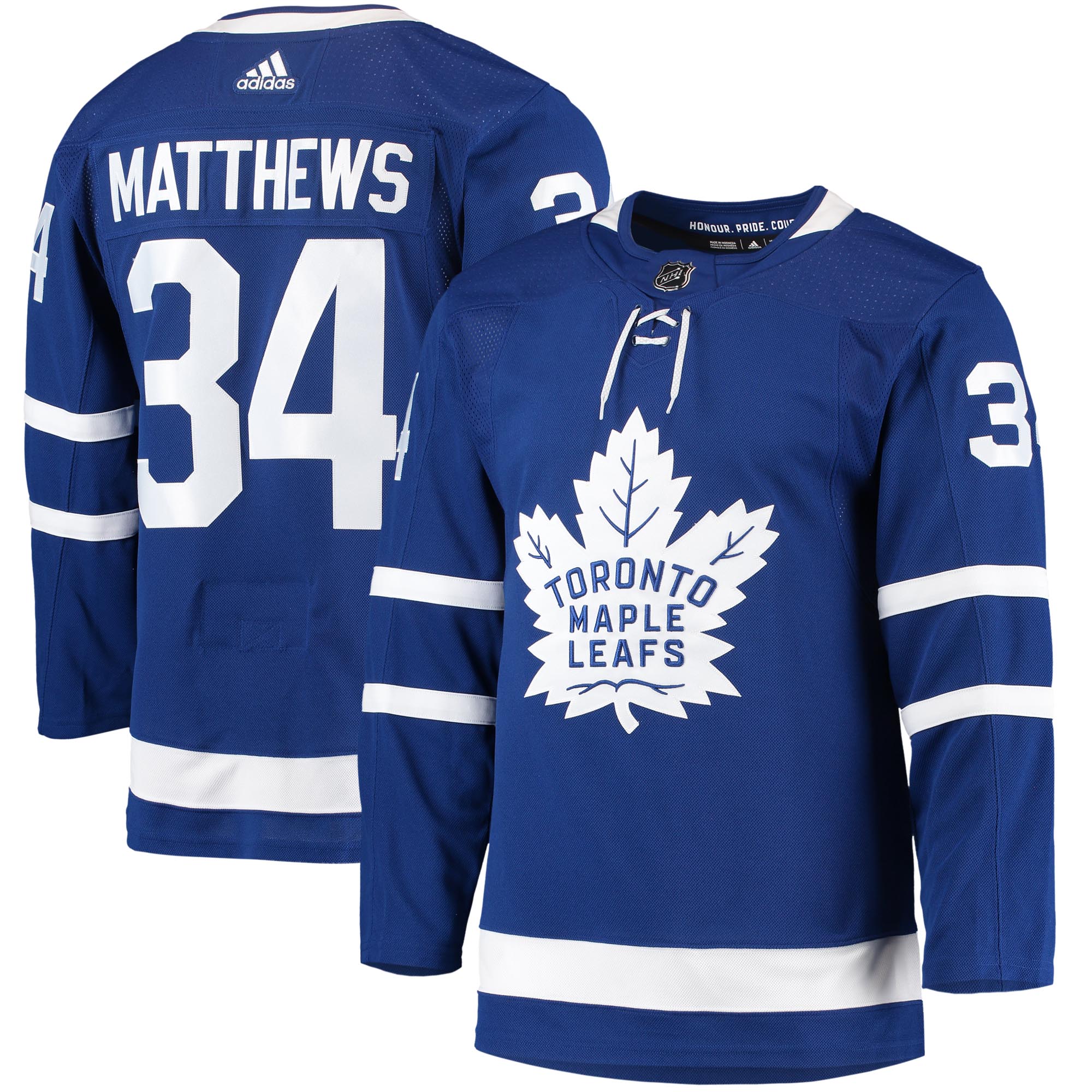 Men's Toronto Maple Leafs Auston Matthews adidas Blue Home Primegreen Authentic Pro Player Jersey