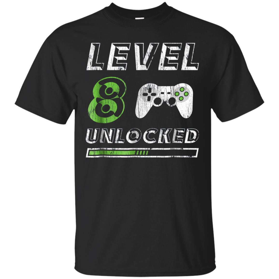 Level 8 Unlocked – 8 Year Old Gamer Funny Birthday T-Shirt