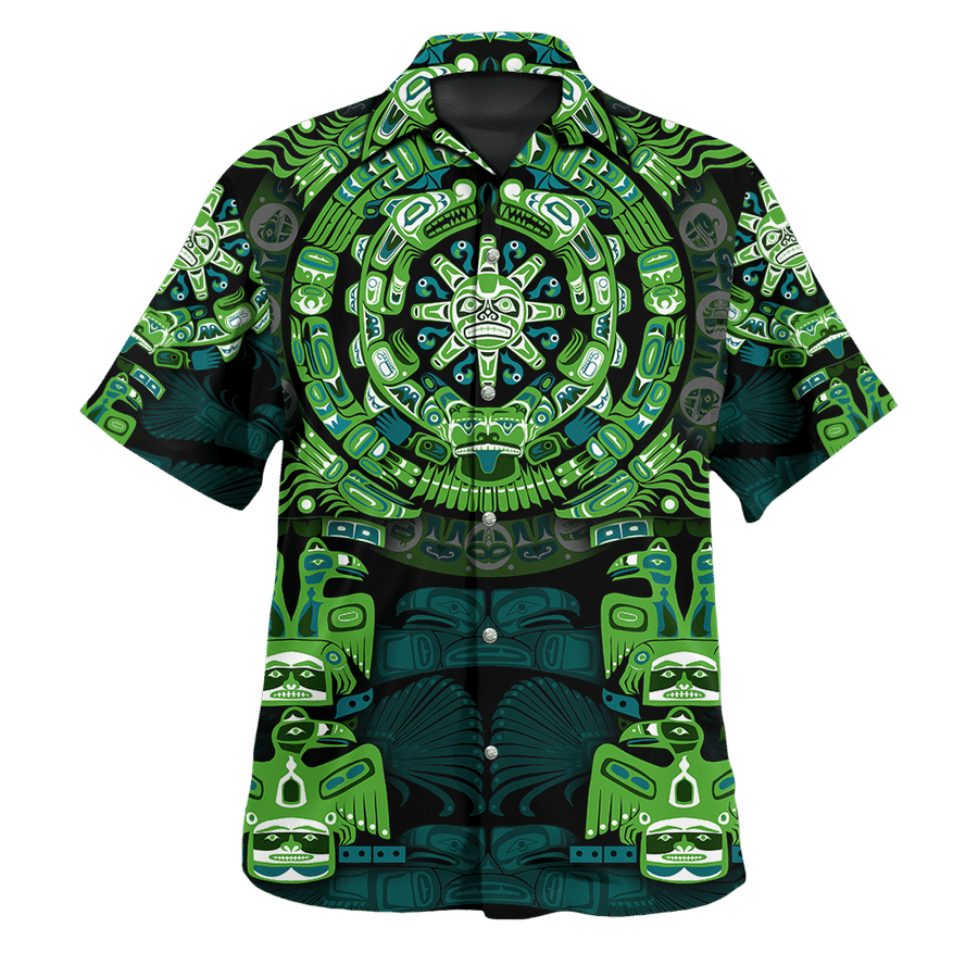 The Mayan Calendar Green Color Northwest Pacific Native American Hawaii Shirt For Men And Women Ha12963