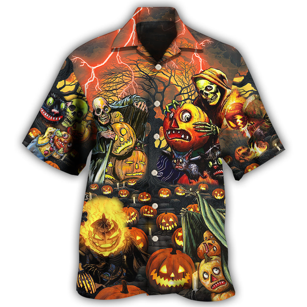 Halloween Skull Dark Pumpkin Scary Hawaii Shirt Ha90796